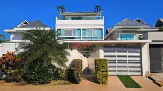 Conheça Fachada externa do imóvel - Casa triplex 5 suítes no Cond. Parc Des Palmiers - Recreio (15000-191) - 15000-191 - 1 Fachada externa - 1
