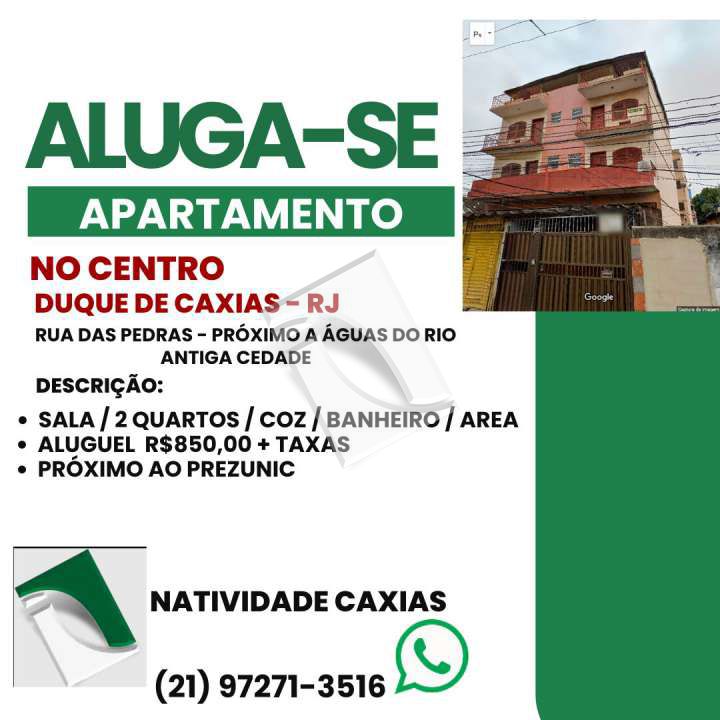 Conheça Apartamento para alugar Rua das Pedras, Centro, centro,Duque de Caxias - R$ 850 - AP00002 - 1 1
