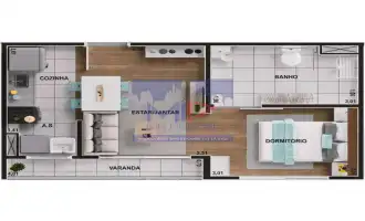 Conheça PLANTA 1 do imóvel - Lançamento STUDIO FIT - Campinas - SP - Jardim Ibirapuera - 804 - 1 PLANTA 1 - 1