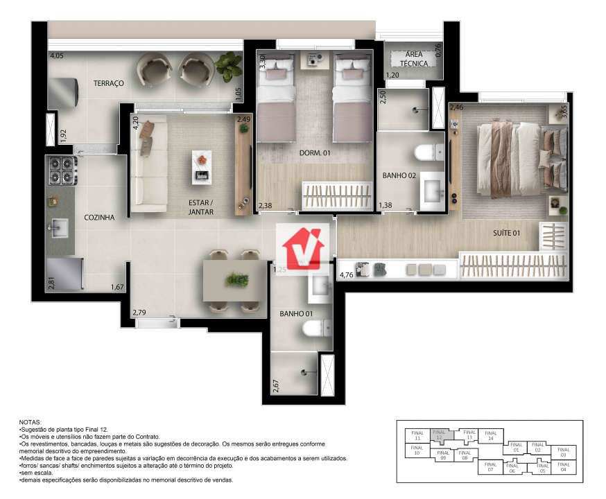 Conheça Apartamento com lazer completo 3 quartos à venda Vila Anastácio, Zona Oeste, São Paulo - CVAP30042 - 4 4