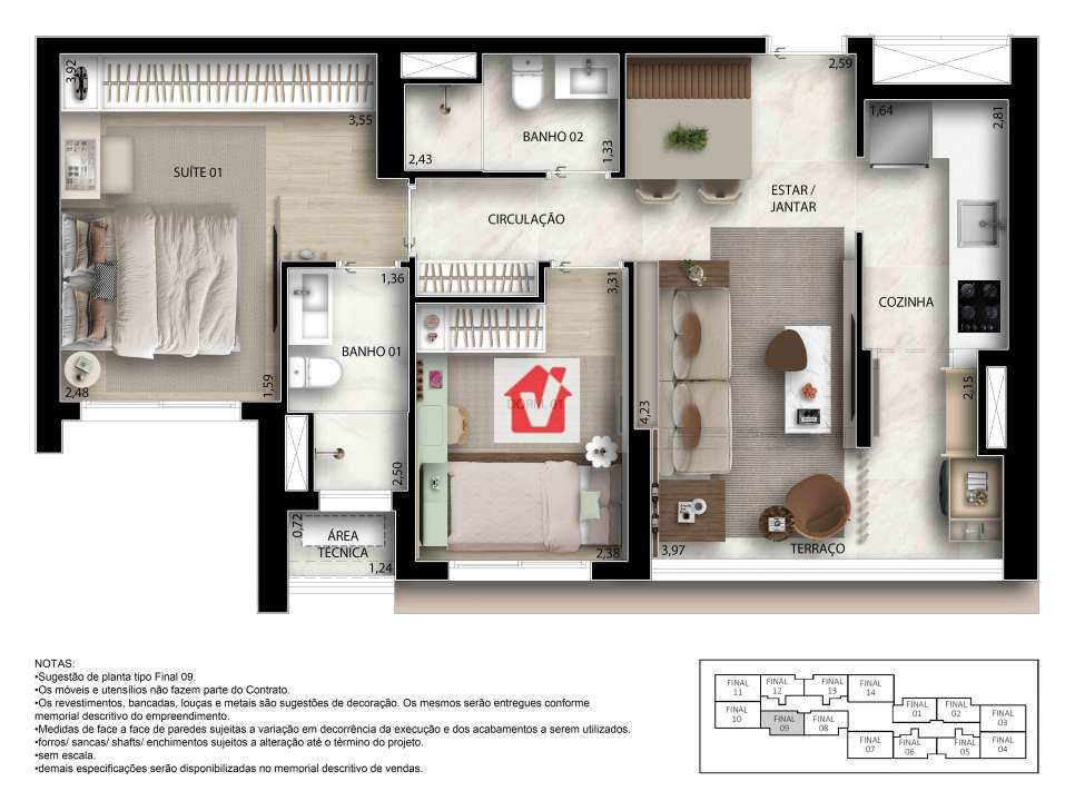 Conheça Apartamento com lazer completo 3 quartos à venda Vila Anastácio, Zona Oeste, São Paulo - CVAP30042 - 6 6