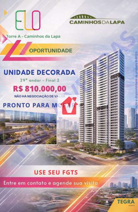 Conheça Apartamento com lazer completo à venda Rua Fortunato Ferraz, Vila Anastácio, Zona Oeste, São Paulo - R$ 810.000 - CVAP20007 - 1 1