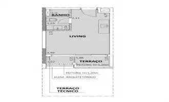 Planta Studio 25m - 2
