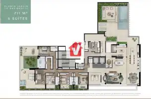 Planta Giardino 711m - 2